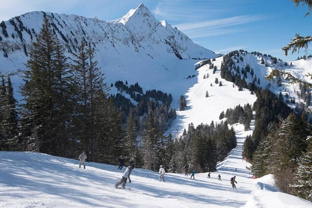 L'Enchalpe, Grand Et Lumineux Studio Avec Coin Montagne 5 Personnes, 60M Des Pistes, Piscine Couverte, Wifi, Grand Balcon Expo Est, Draps Non Compris Saint-Jean-dʼAulps Exterior foto